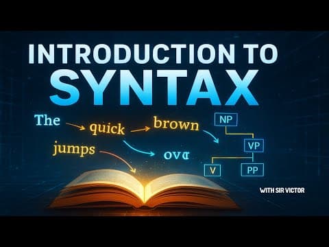 THE MEANING OF SYNTAX AND SYNTACTIC PROCESSES