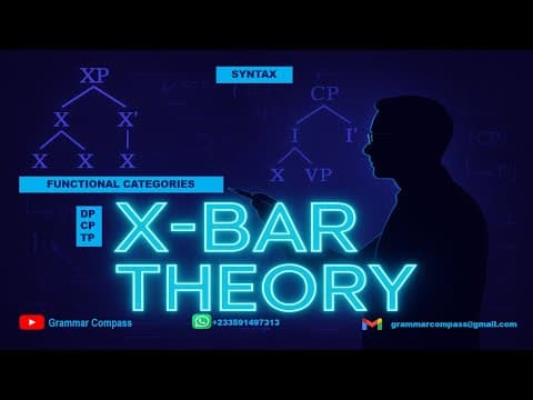 X-BAR SYNTAX 2| DETERMINER PHRASE, COMPLEMENTIZER PHRASE & TENSE PHRASE